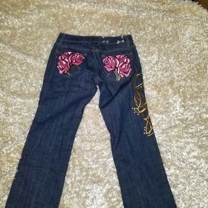 Y2k Disney Store Embroidered Bootcut Glam Jeans Sz4(30x31)